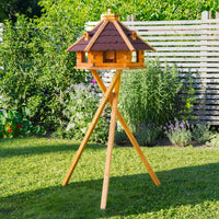 Großes XXL-Vogelhaus - Holz & farbiges Dach - 68 x 45 cm