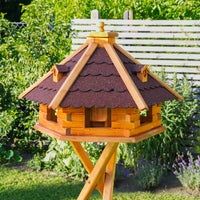 Großes XXL-Vogelhaus - Holz & farbiges Dach - 68 x 45 cm - Ansicht 2