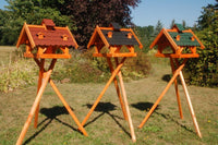 XXL Vogelhaus - Holz & farbiges Dach - 52 x 45 x 43 cm