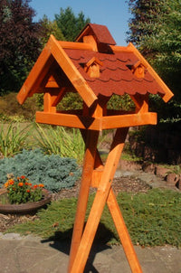 Futterhaus für Vögel - Holz & farbiges Dach - 43 x 38 x 37 cm - Ansicht 2