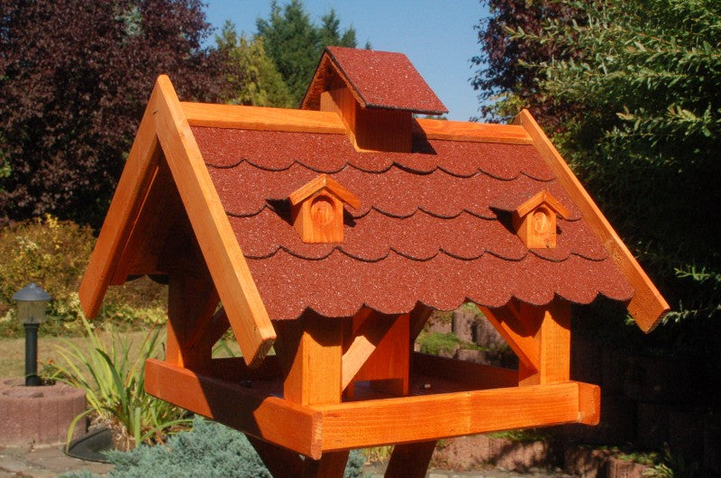 XXL Vogelhaus - Holz & farbiges Dach - 52 x 45 x 43 cm - Ansicht 6