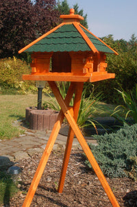 XXL Futterhaus Vogelhaus mit Bitumenschindeln versch. Dachfarben wählbar mit oder ohne Vogelhausständer V20 - Ansicht 6