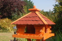 Vogelfutterhaus mit Silo - Holz & farbiges Dach - 43 x 39 cm, V20 Bitum - Ansicht 5