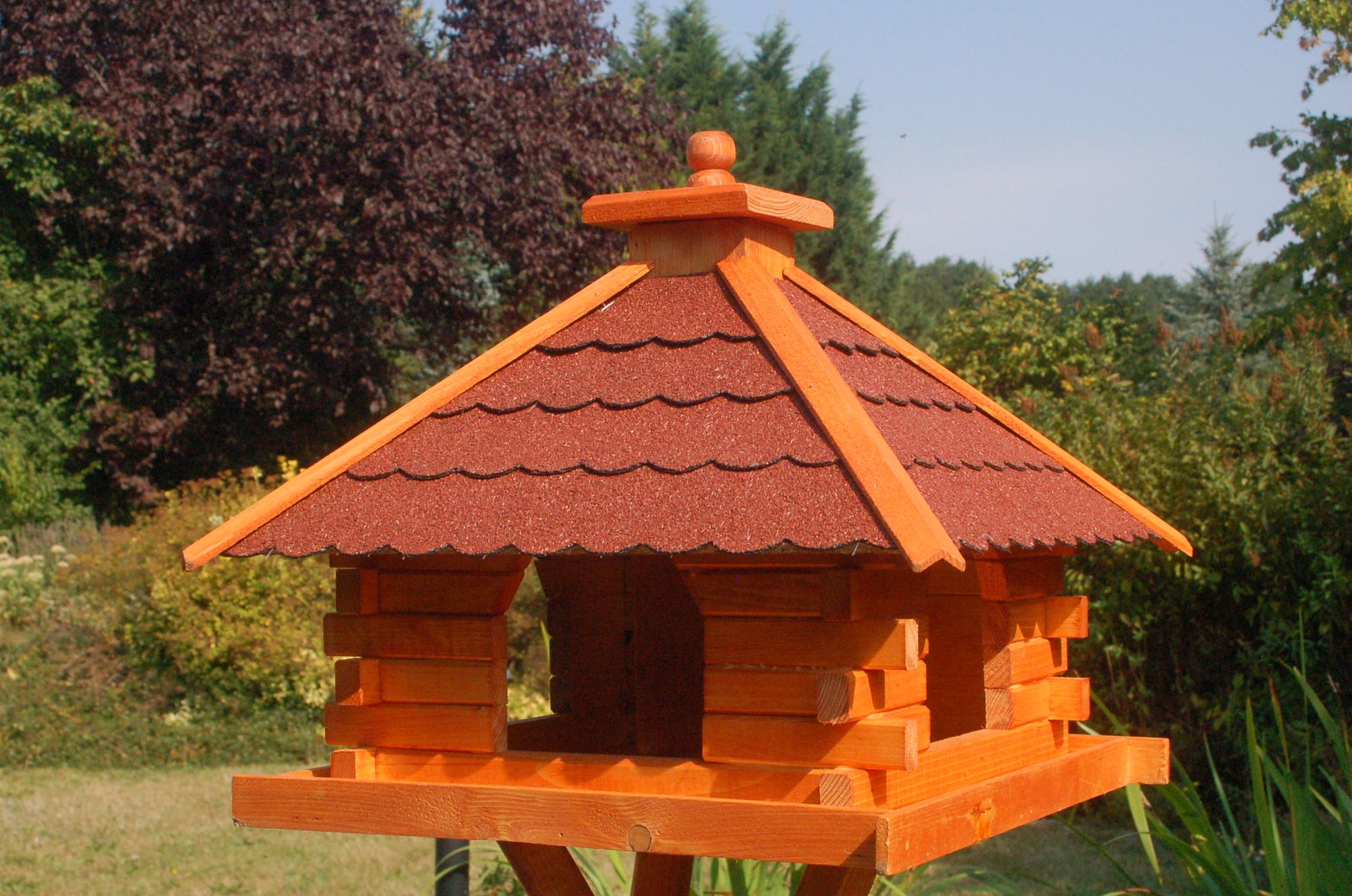 XXL Futterhaus Vogelhaus mit Bitumschindeln versch. Dachfarben wählbar mit oder ohne Solarbeleuchtung V20 bitum XXL - Ansicht 3
