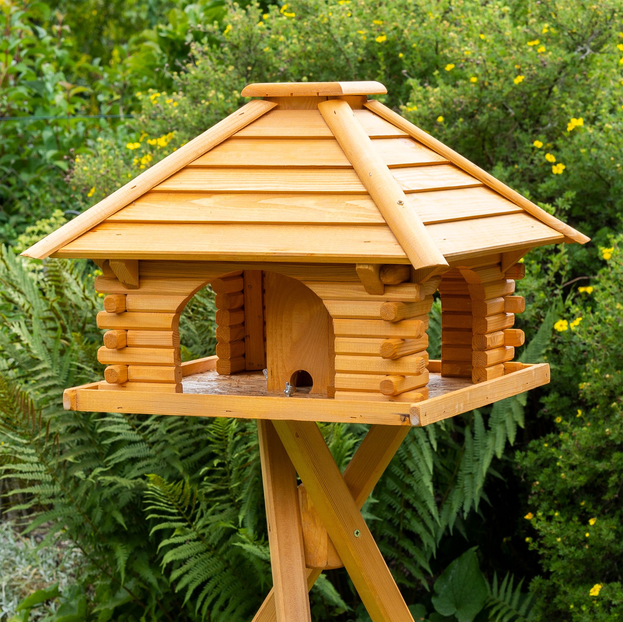 Vogelhaus mit Ständer Massiv