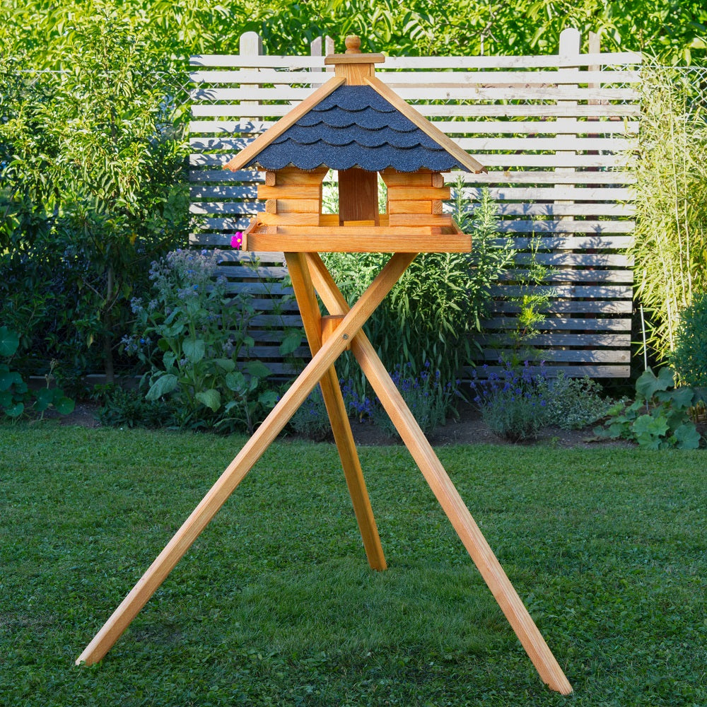 Großes Futtervogelhaus - Holz & farbiges Dach - 50 x 45 cm, V20 Bitum XXL Großes Futtervogelhaus - Holz & farbiges Dach - 50 x 45 cm - Ansicht 4