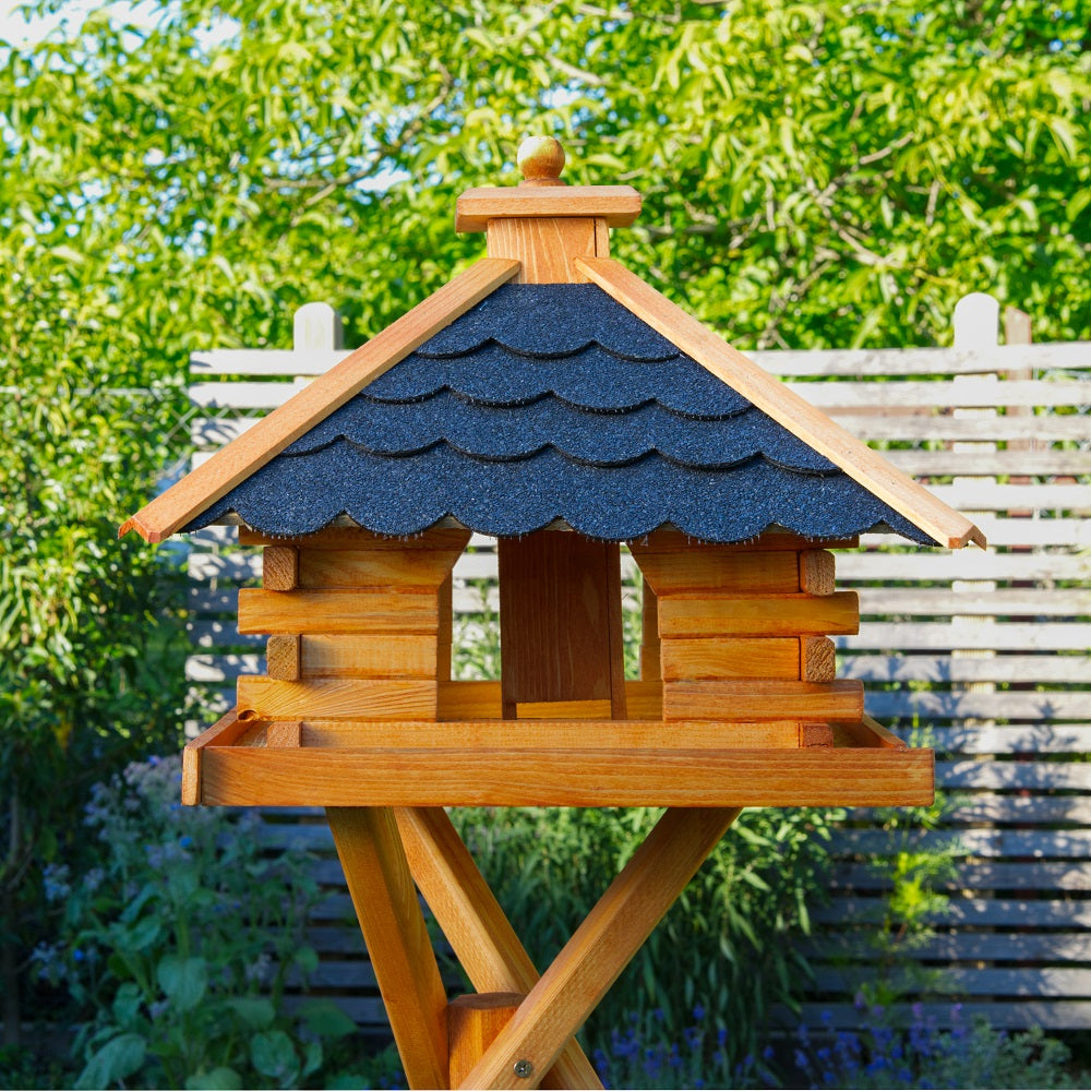 Großes Futtervogelhaus - Holz & farbiges Dach - 50 x 45 cm, V20 Bitum XXL Großes Futtervogelhaus - Holz & farbiges Dach - 50 x 45 cm - Ansicht 7