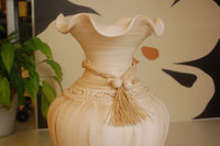 Edle 60 cm Bodenvase, Amphore, Vase beige - Ansicht 2