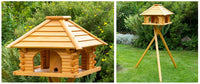 Vogel-Blockhaus - V 20 - Holz & Lamellendach - 50 x 38 cm - Ansicht 2