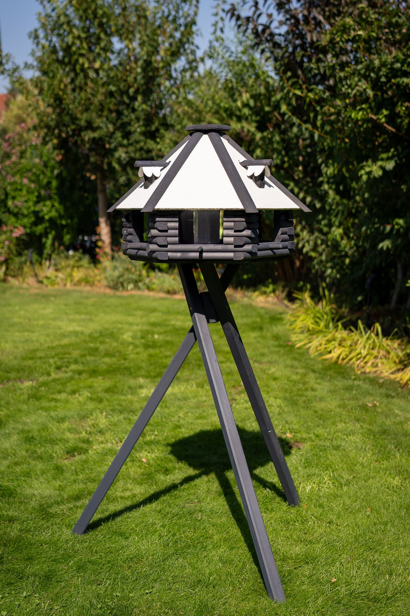 Vogelhaus, Futterhaus V13 XXL Stein verschiedene Varianten und Optionen wie Solarbeleuchtung und Ständer - Ansicht 4