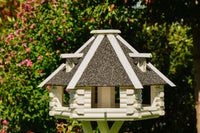 Vogelhaus, Futterhaus V13 XXL Stein verschiedene Varianten und Optionen wie Solarbeleuchtung und Ständer - Ansicht 3
