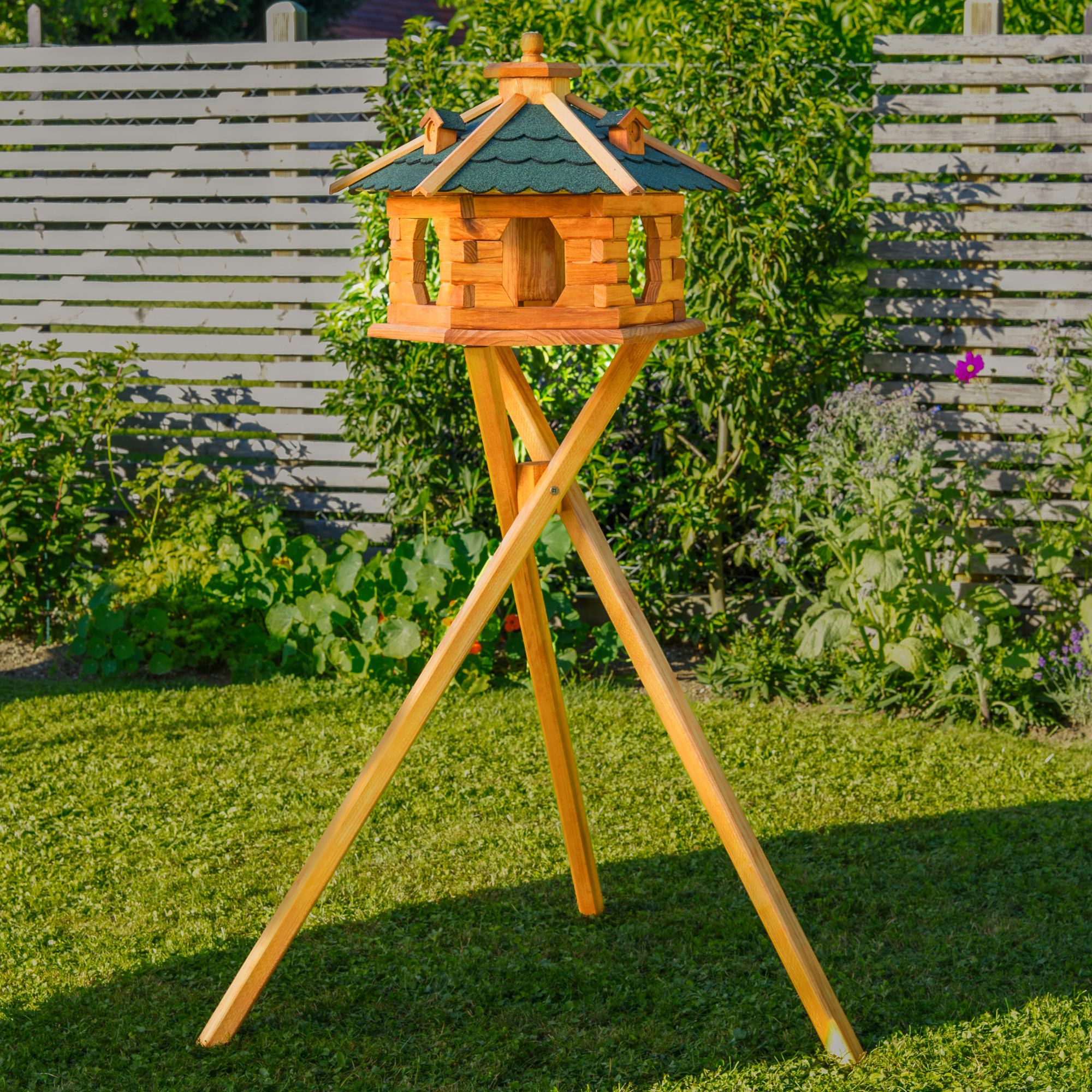 Vogelhaus V16 Variante in verschiedenen Größen und Farben mit oder ohne Ständer oder Solar - Ansicht 6