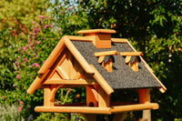 Vogelhaus in Weiß oder Braun - Holz mit Steinputz - 50 x 36 cm - Ansicht 2
