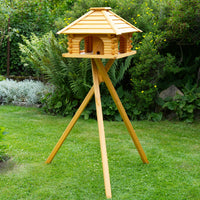 Vogel-Blockhaus - V 20 - Holz & Lamellendach - 50 x 38 cm - Ansicht 3