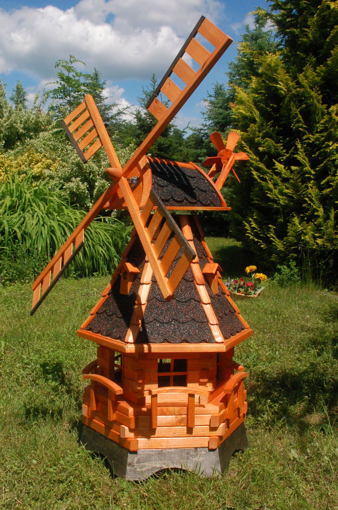 Norddeutsche Windmühle 1,25m kugelgelagert, verschieden Farben - Ansicht 2