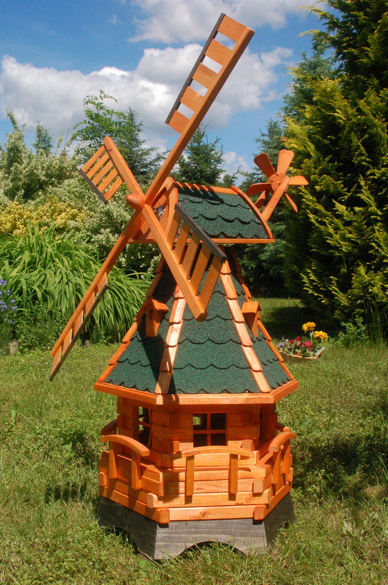 Norddeutsche Windmühle 1,25m kugelgelagert, verschieden Farben - Ansicht 3