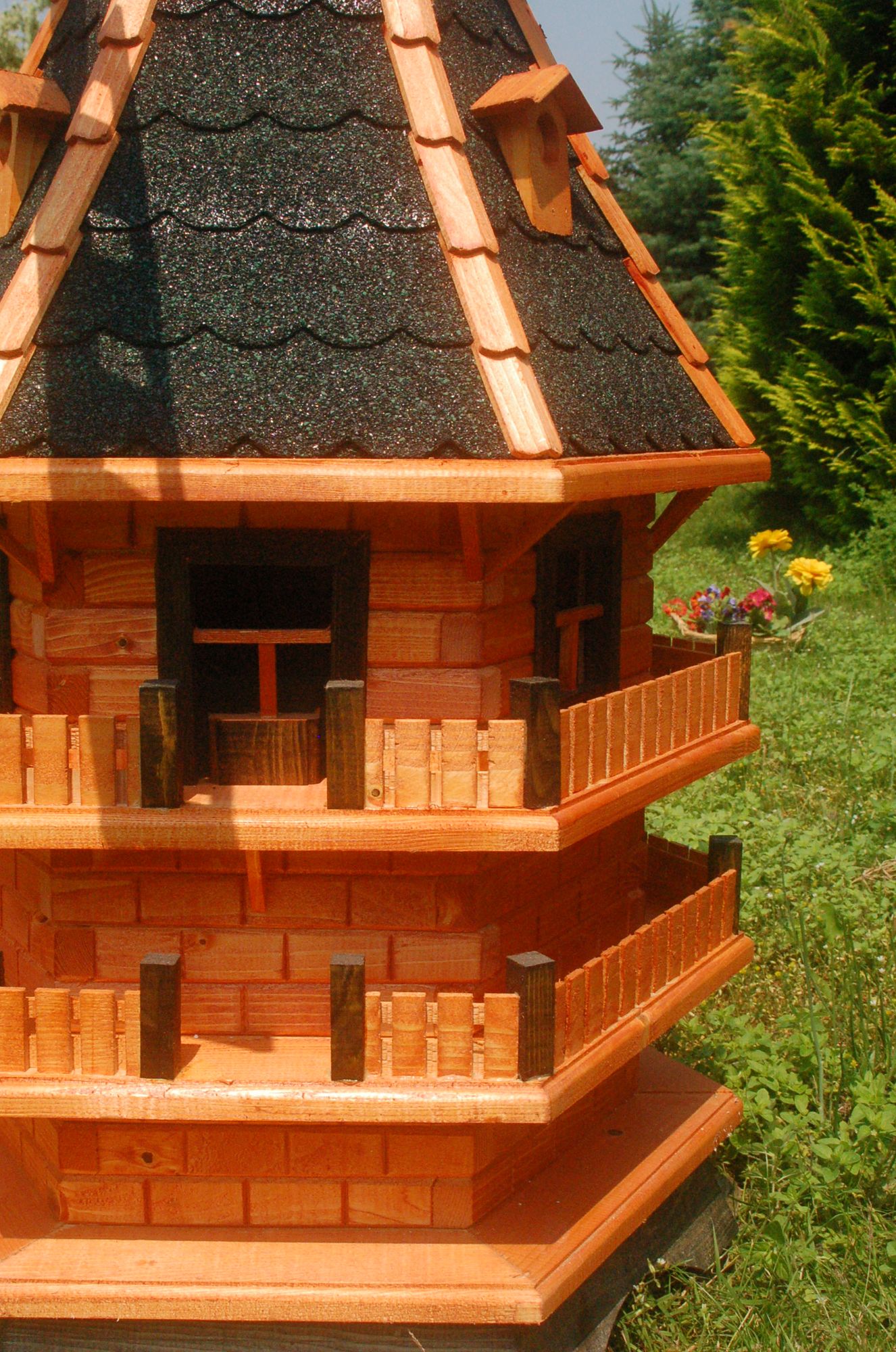 XL Windmühle mit Solar-Beleuchtung - 1,5 Meter Höhe - Ansicht 6