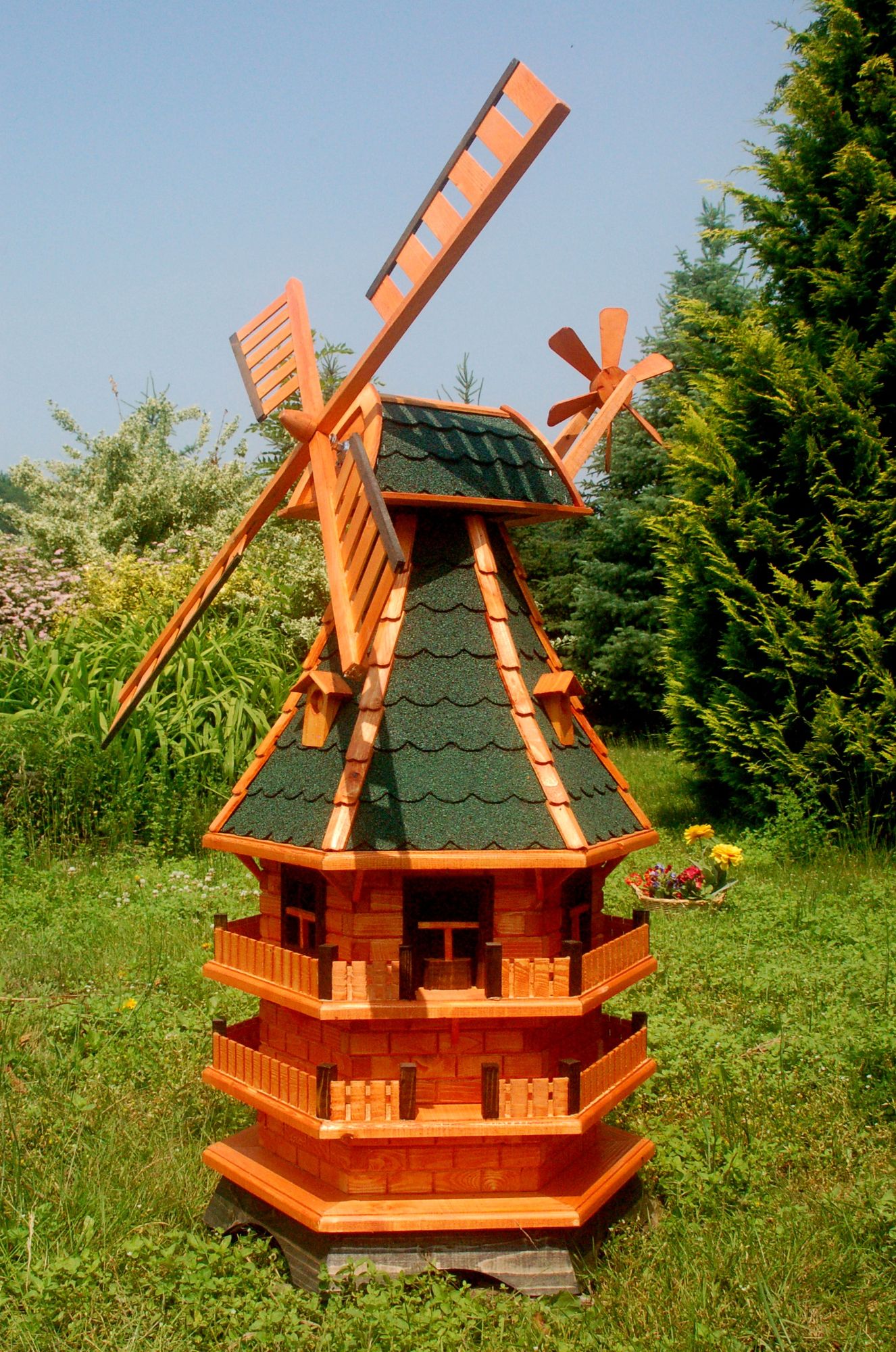 XL Windmühle für den Garten – Höhe 1,50 m - Ansicht 2