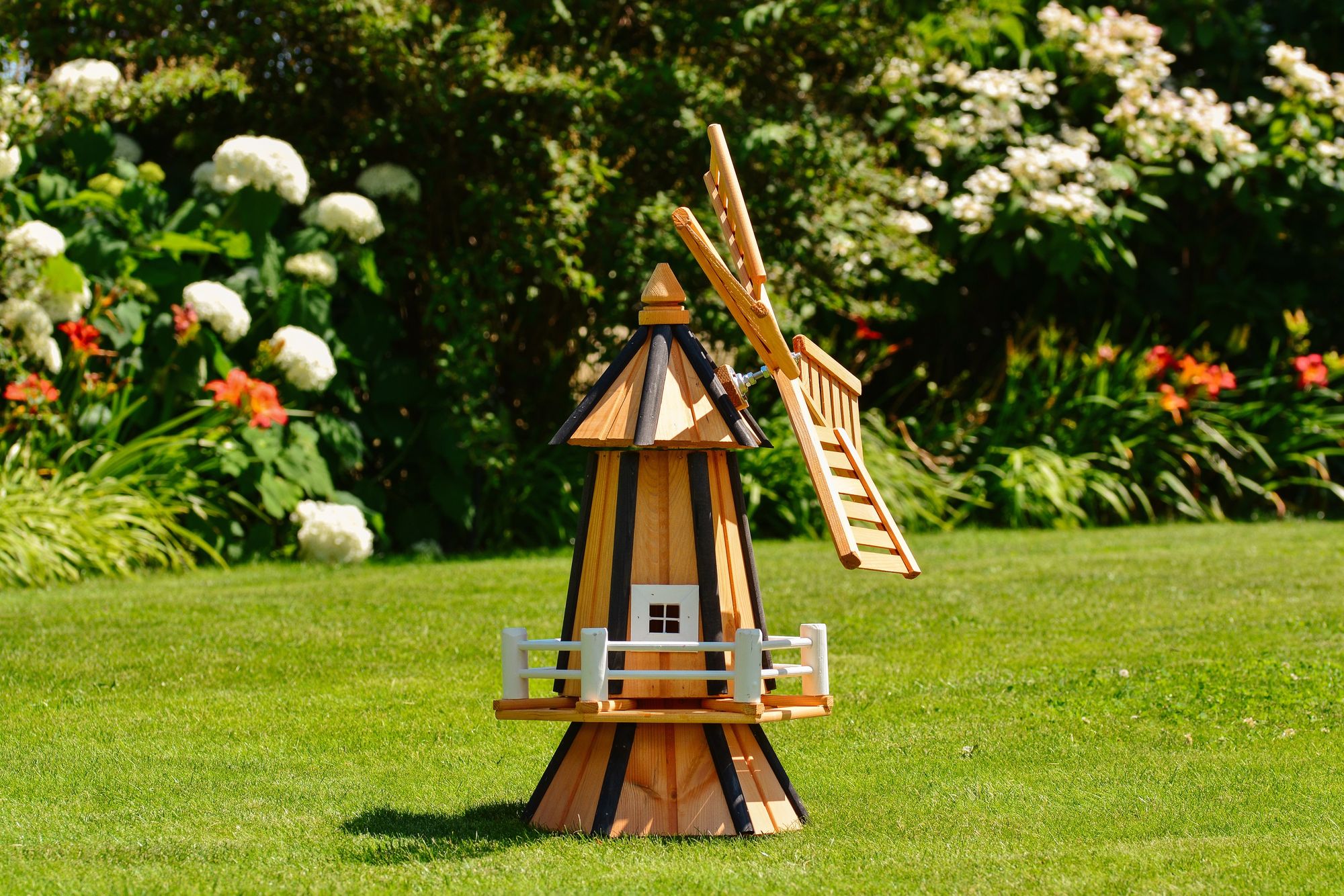 Kleine Holzwindmühle – Höhe 77 cm - Ansicht 2