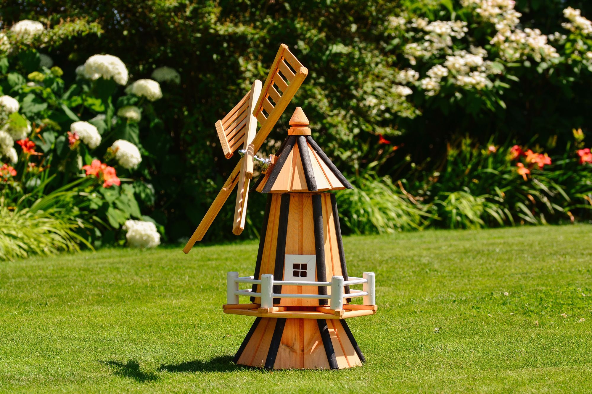 Kleine Holzwindmühle – Höhe 77 cm - Ansicht 3