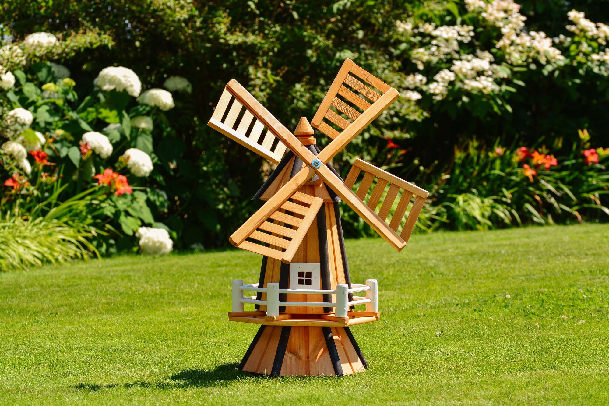 Kleine Holzwindmühle – Höhe 77 cm - Ansicht 4