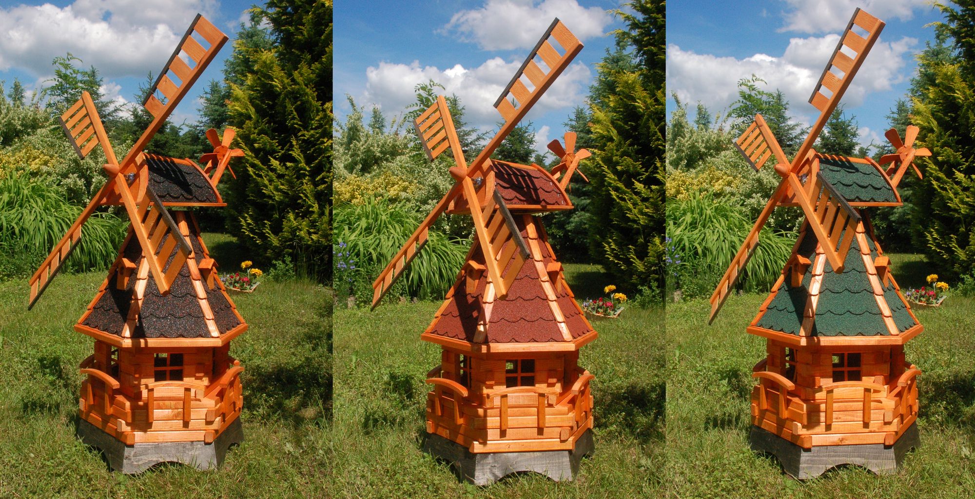 Norddeutsche Windmühle 1,25m kugelgelagert, verschieden Farben