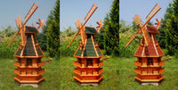 XL Windmühle mit Solar-Beleuchtung - 1,5 Meter Höhe