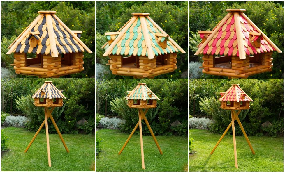 V13 XXL Variante, XXL Luxus Vogelhaus absoluter Blickfang mit oder ohne Ständer und Solar in verschiedenen Farben