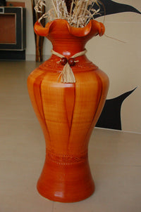 Edle 60 cm Bodenvase braun