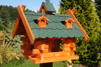 Vogelfutterhaus - Holz + buntes Dach - Größe 36 x 34cm - Ansicht 3