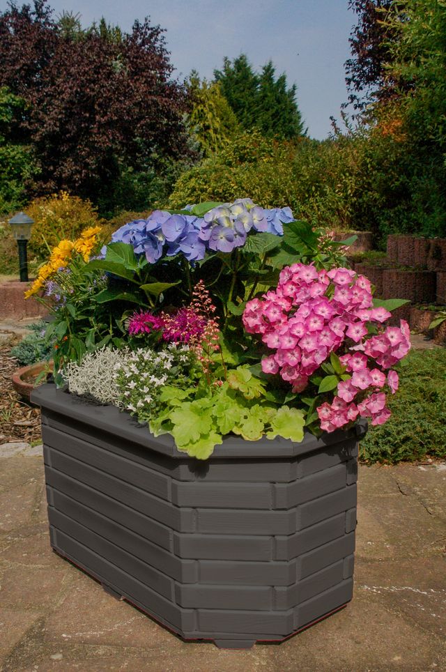 Blumenkästen grau, vollständig behandelt verschiedene Modelle - Ansicht 3
