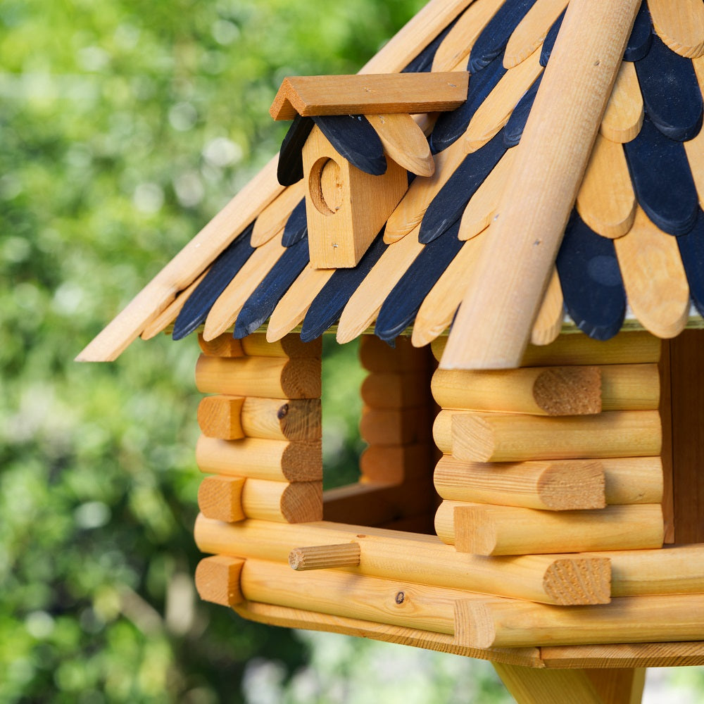 XXL Luxus Vogelhaus absoluter Blickfang, Vogelfutterhaus aus Holz, V13b XXL mit Ständer - Ansicht 5