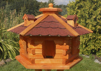 F Großes Vogelfutterhaus - Holz & Dach mit Bitumenschindeln gedeckt - 58 x 35 cm - Ansicht 2