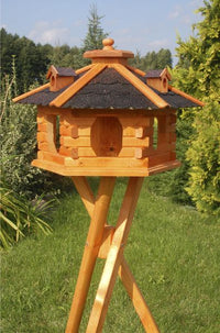 D Futterhäuschen aus Holz - Holz + buntes Dach - 48 x 30 cm - Ansicht 3