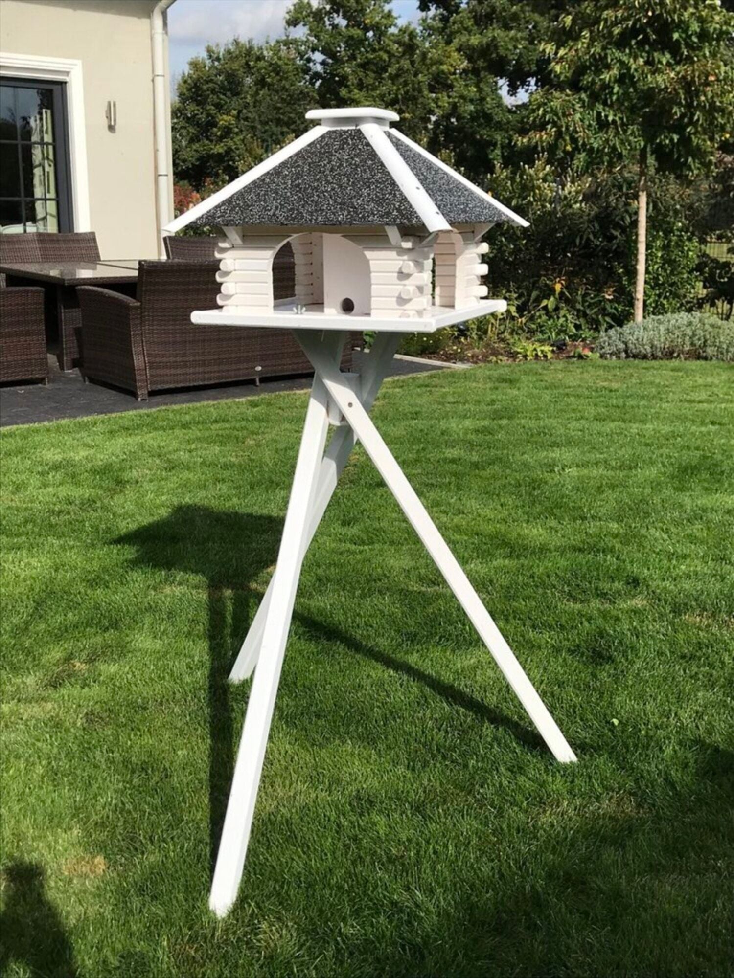 Vogelhaus, Vogelhäuschen, Futterhaus V 20 Stein weiss - Ansicht 2