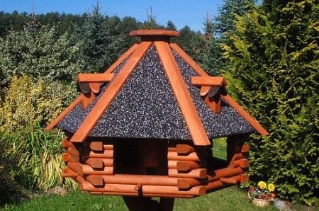 XXL Luxus Vogelhaus Mit/ohne Solar/Ständer Holz Futterhaus Vogelfutterhaus Vogelvilla, Farbe: Grün + Solar + Ständer